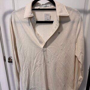 Criquet Long Sleeve Tech Polo - white